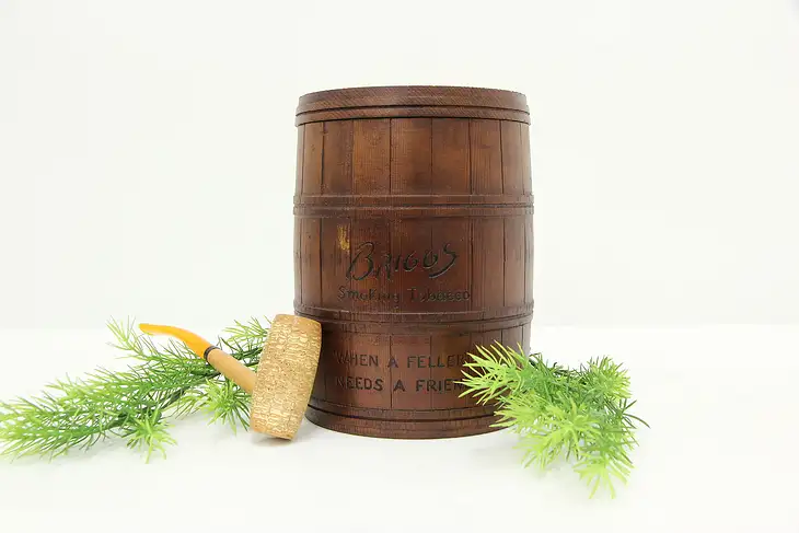 Farmhouse Vintage Tobacco Barrel Canister, Lorillard #45770