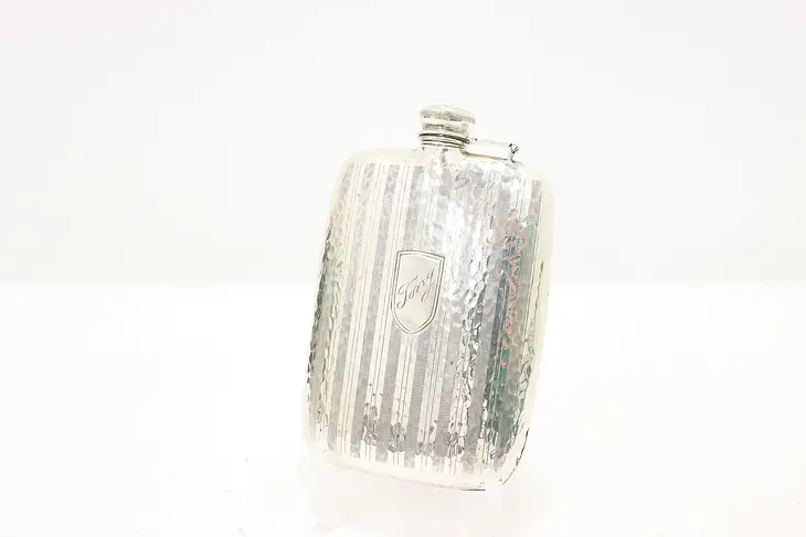 Sterling Silver Antique Pocket Liquor Flask, Tony, Presto #45348