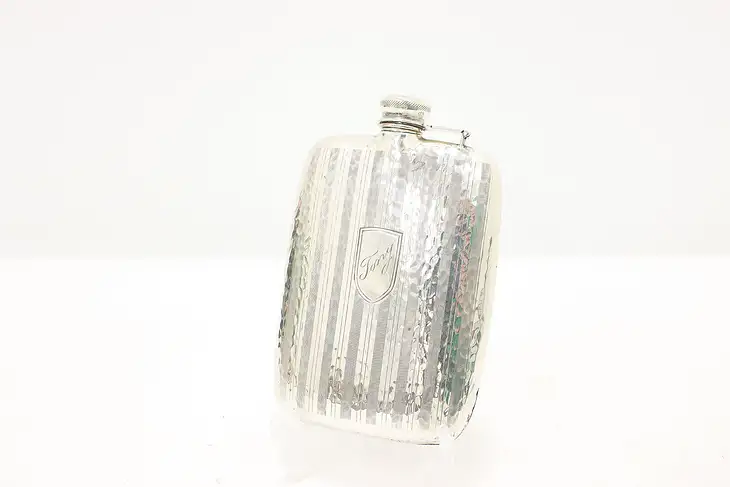 Sterling Silver Antique Pocket Liquor Flask, Tony, Presto #45348