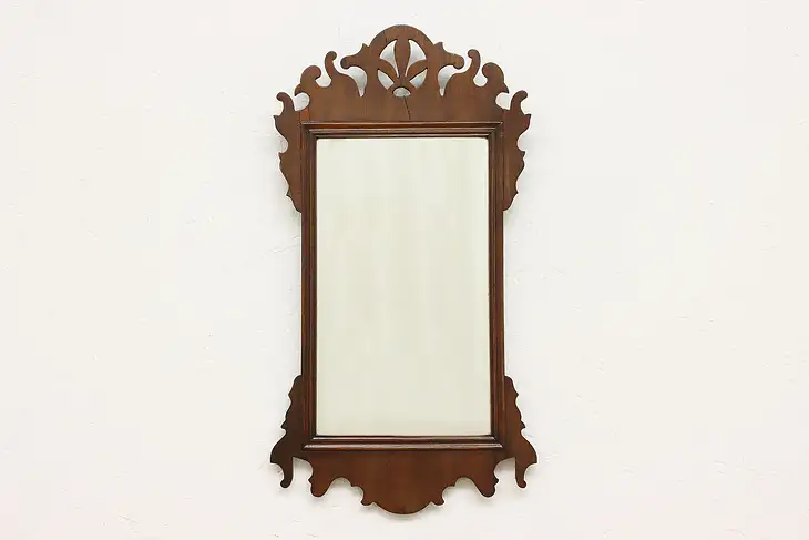 Georgian Design Antique Carved Mahogany Wall Mirror #45664