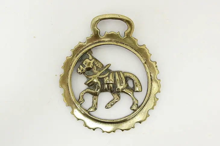 Horse Vintage Brass Harness Medallion, Horse #44386