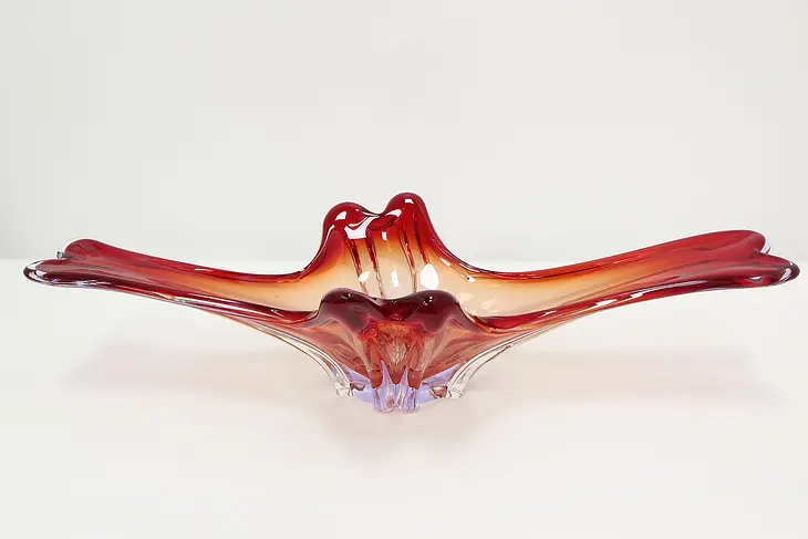 Murano Venetian Italian Art Glass Sculpture Centerpiece Bowl #46139