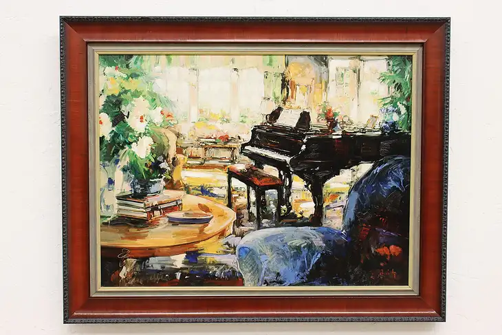 Blue Andante Piano Vintage Giclee Print, Shortridge 29.5" #46459