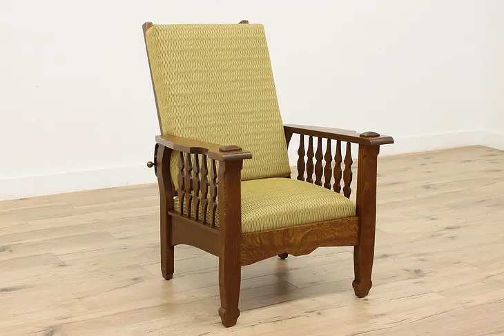 Craftsman Antique Arts & Crafts Oak Reclining Morris Chair #45475