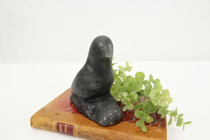 Inuit Alaskan Folk Art Carved Soapstone Bird Sculpture #44143