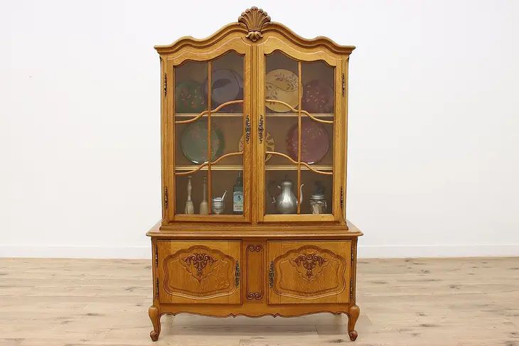 Country French Vintage China Display Cabinet or Bookcase #46090