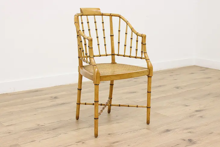 Victorian Design Vintage Faux Bamboo Chair, Baker #46554