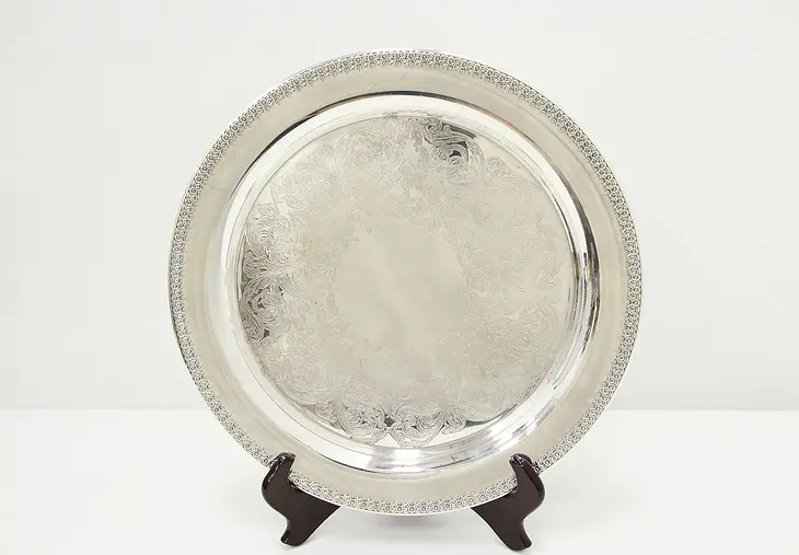 Rose Marie Silverplate Vintage Serving Tray, Rogers  #46708