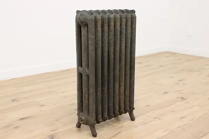 Victorian Antique Cast Iron Salvage Radiator, American #43930