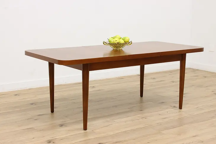 Midcentury Modern 60s Vintage Dining Table w/ Butterfly Leaf #46175