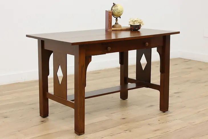 Mission Oak Craftsman Office Library Table, Cadillac Desk #46589