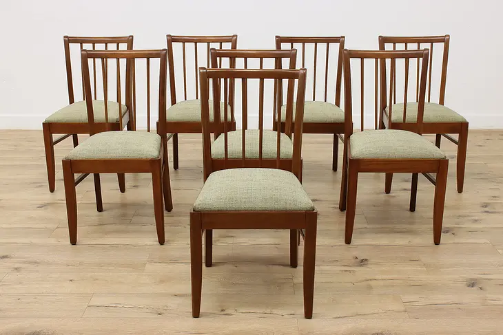 Set of 8 Vintage Midcentury Modern Mahogany Dining Chairs #46244