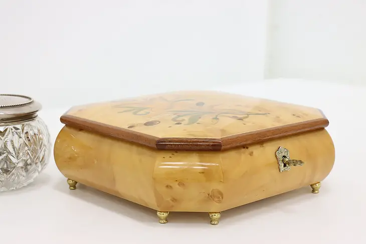 Reuge Climb Every Mountain Vintage Music Jewelry Box Inlaid #46862