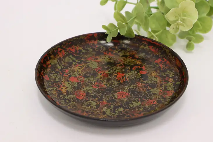 Japanese Traditional Vintage Tsugaru Nuri Lacquer Jewel Tray #46234