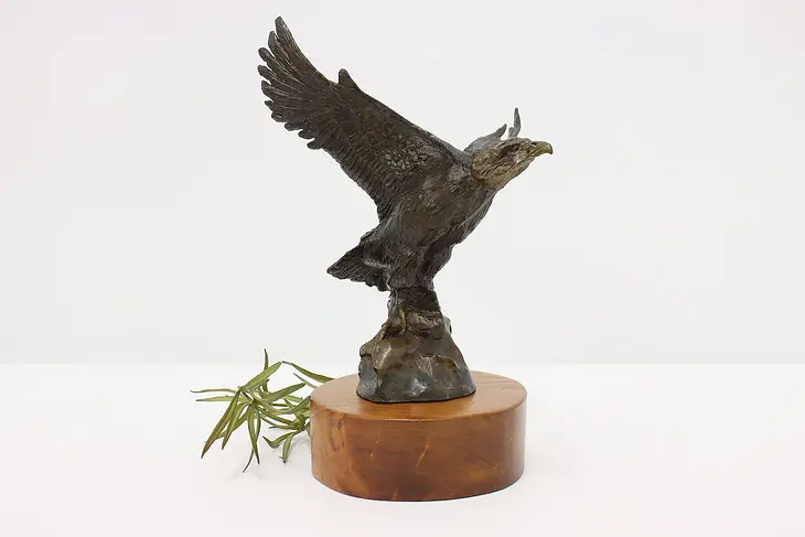 Eagle Statue Vintage Bronze Bird Sculpture, Sweeten #46614