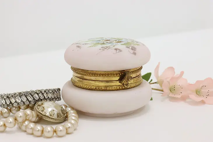 Victorian Antique Dresser Jewelry Boudoir Jar, Wave Crest #47105