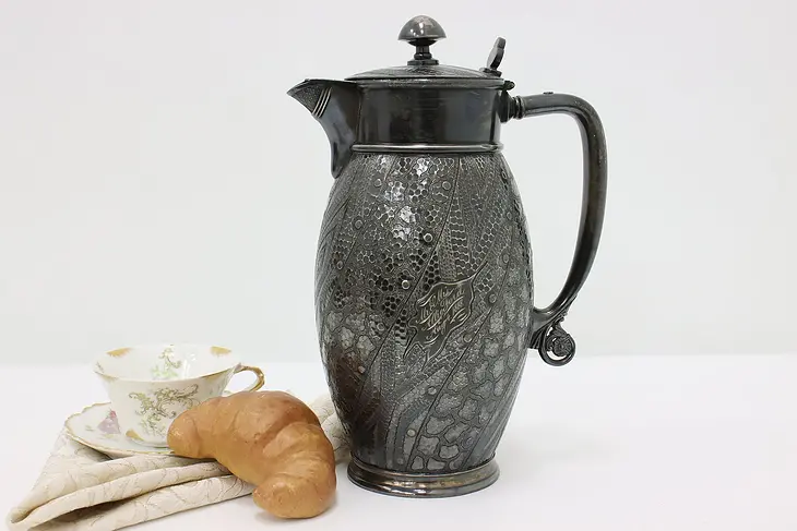 Victorian Antique 1888 Silverplate Coffee Pot, Pitcher Derby #46772