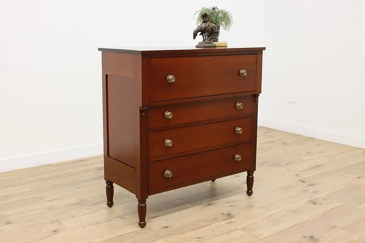 Sheraton 1830s Antique Solid Cherry Dresser or Chest #36350
