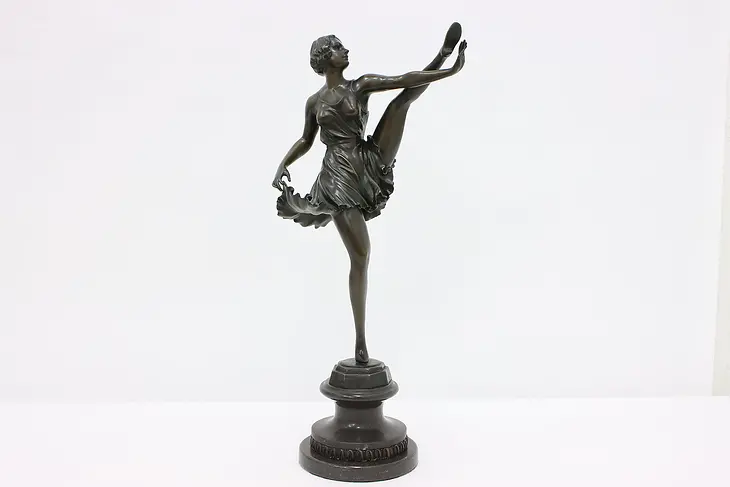 Ballet Dancer Vintage Bronze Sculpture Ballerina Statue Zach #45759