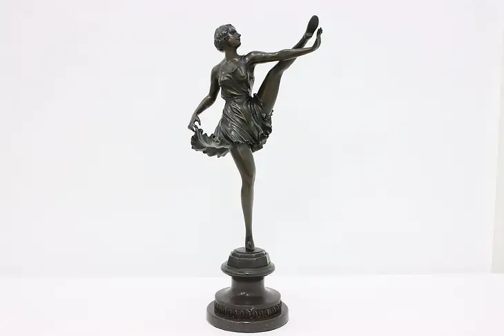 Ballet Dancer Vintage Bronze Sculpture Ballerina Statue Zach #45759