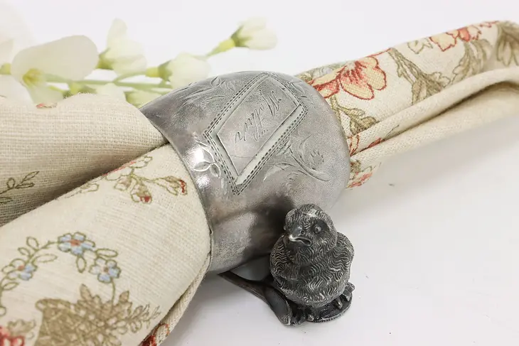 Victorian Antique Silverplate Napkin Ring Inscribed Mother #46642