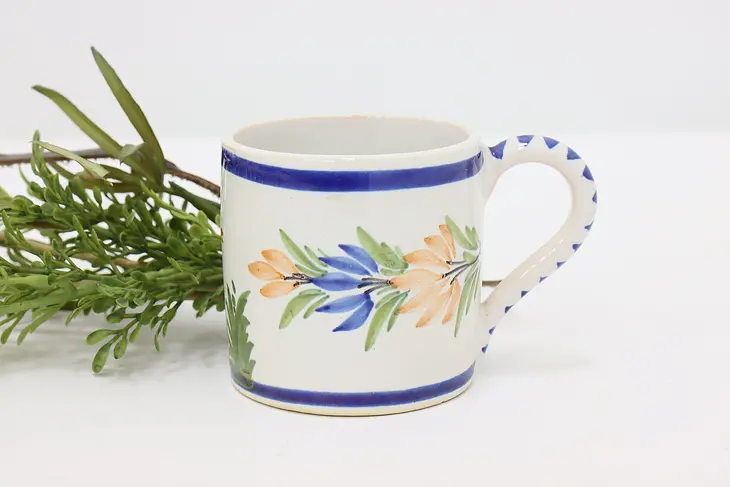 French Vintage Quimper Hand Painted Cup or Mug, Brittany #44026