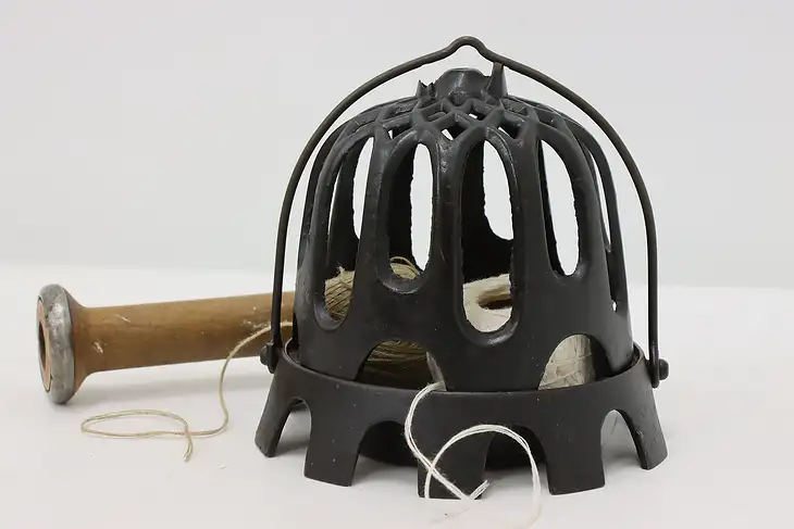 Victorian Antique Cast Iron String or Yarn Holder #47899