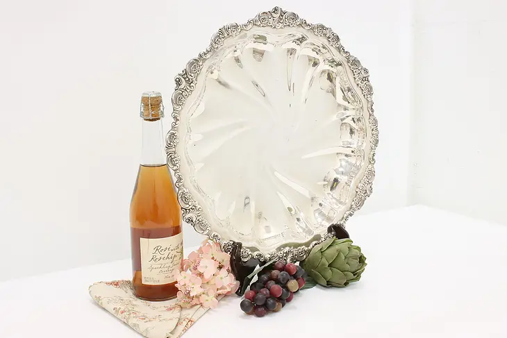 Baroque by Wallace Vintage Silverplate Serving Tray Platter #46507