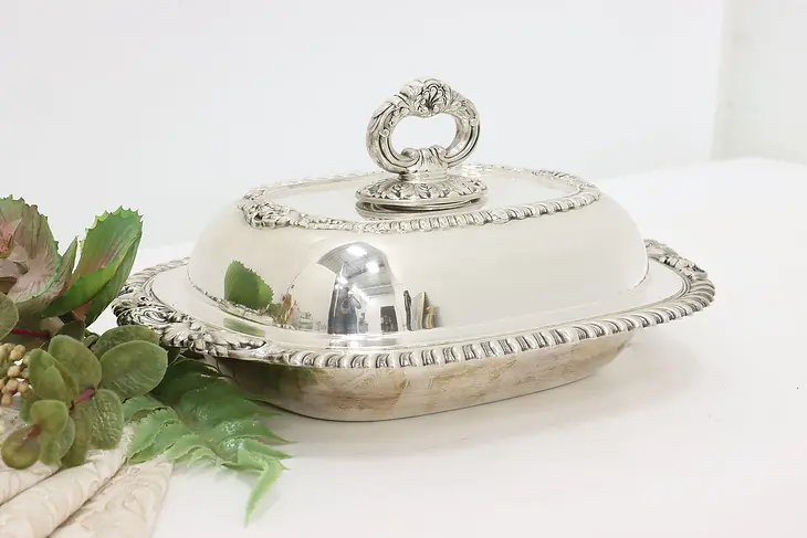 Silverplate Vintage Covered Serving Dish, Reed & Barton #46500