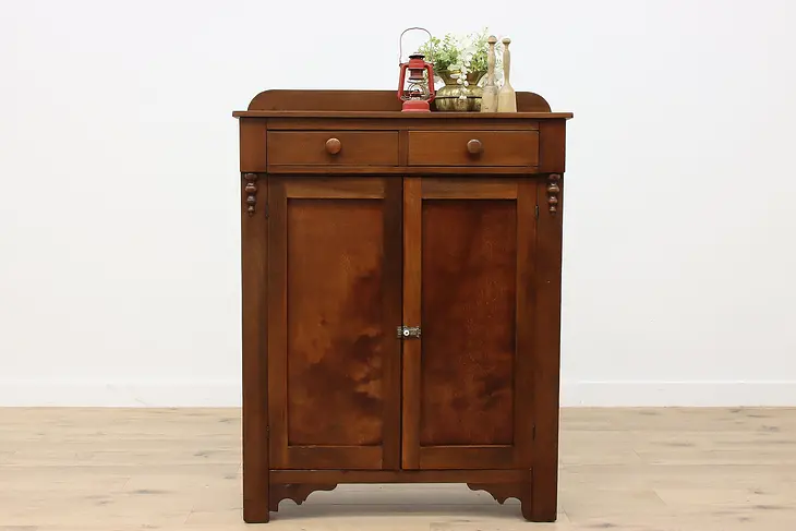 Farmhouse Antique Kitchen Pantry Cabinet Jelly Cupboard #47995