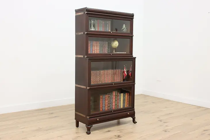 Macey Antique Stacking Mahogany Bookcase or Bath Cabinet #48083