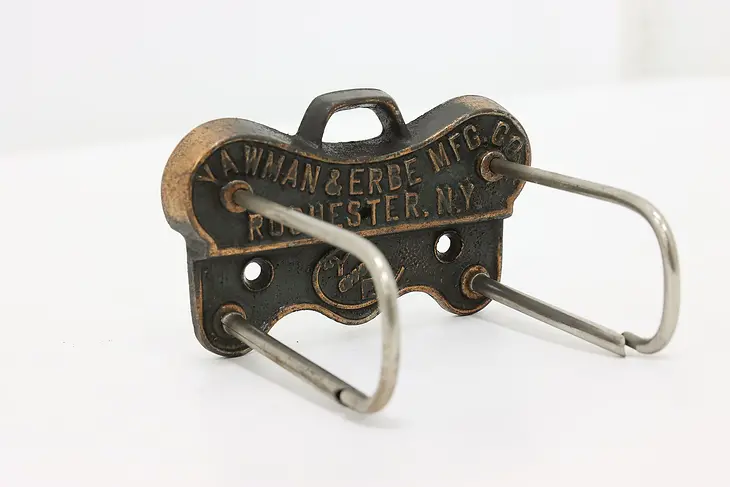 Industrial Antique Iron Office Wall Key or File Hook, Yawman #48269