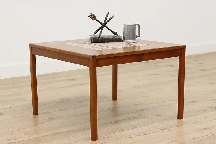 Midcentury Modern Vintage Teak Coffee Table, Tiles, Toften #48295