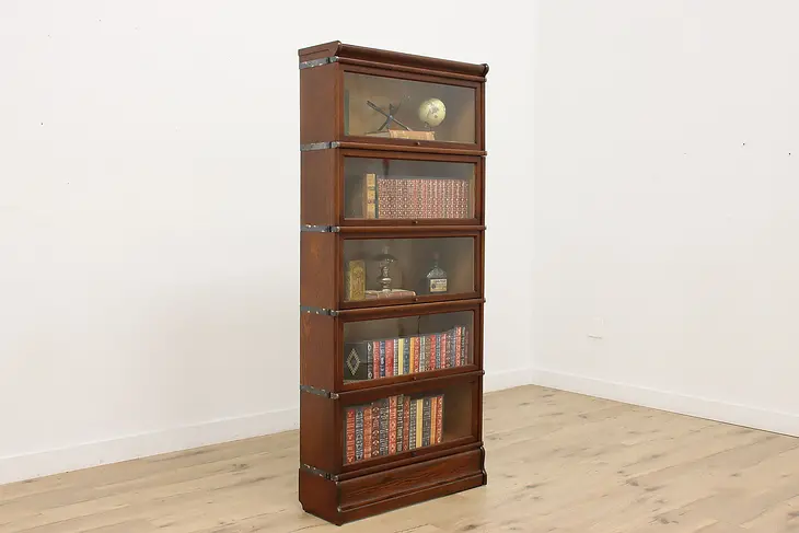 Arts & Crafts Antique Stacking Office Library Bookcase Globe #48098