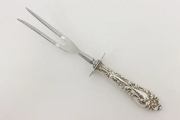 Victorian Antique Sterling Silver 9 1/4" Meat Serving Fork #45165