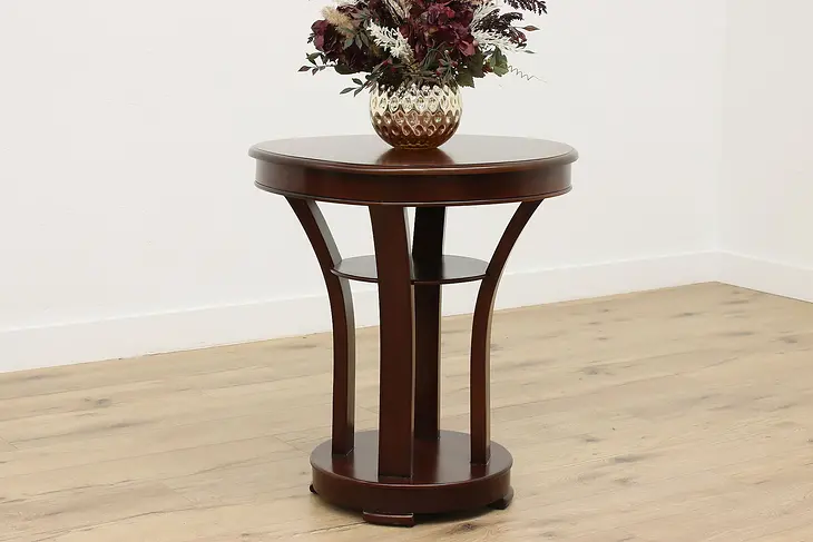 Mahogany Center or Lamp Table, Nightstand, Palecek #49697