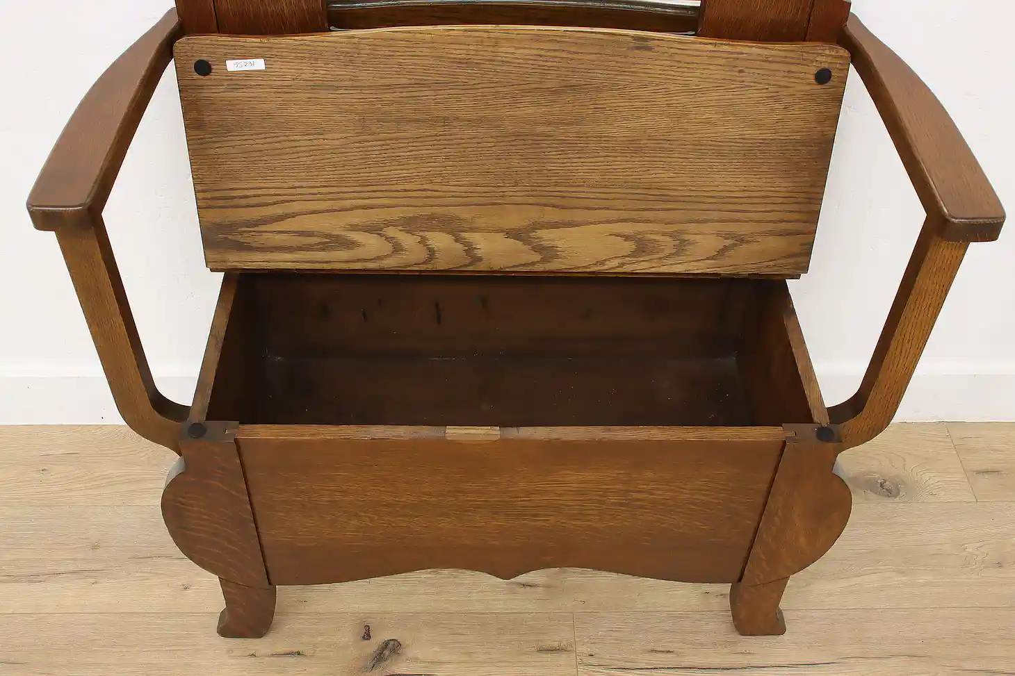 Victorian Antique Carved Oak Hall Stand Bench & Mirror #55231 | eBay