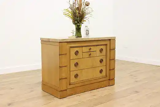 Drexel Insignia Vintage Tamo Ash & Stone Top Dresser Chest #55983