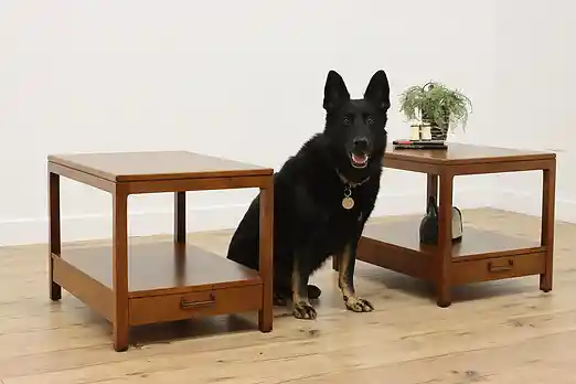 Pair of Midcentury Modern Vintage Teak End Tables Founders #56042