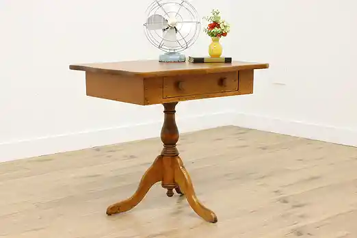 Farmhouse Antique Butternut Nightstand Console or Desk #55749