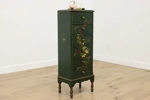 Hand Painted Vintage Lingerie Chest or Tall Nightstand #55716