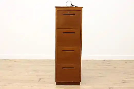 Midcentury Modern Vintage Teak Office Library File Cabinet #55822