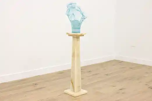 Art Deco Antique Onyx Plant Stand or Sculpture Pedestal #54374