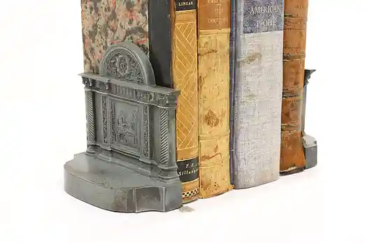 Pair of Classical Vintage Cast Iron Library Office Bookends #54320