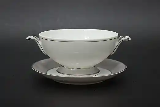 Midcentury Modern Vintage Serving Sauce Bowl & Saucer, Sango #54560