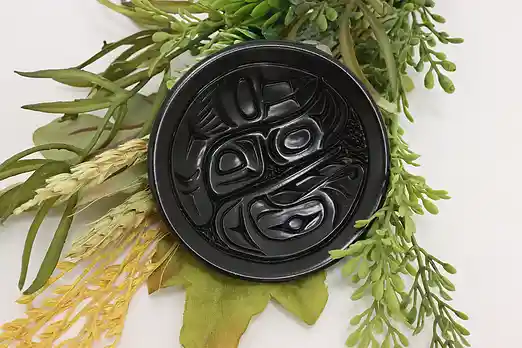 Native American Vintage Carved & Painted Decorative Dish #54757