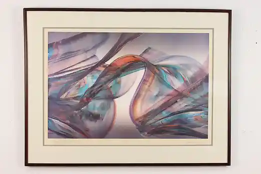 Purple Tide Vintage Original Abstract Lithograph, March 44" #49988