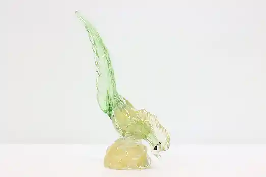 Murano Italian Art Glass Vintage Gold Dust Bird Sculpture #47609