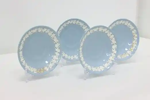 Set of 4 Vintage Wedgwood Queen's Ware Ceramic Saucers #49017