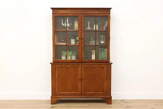 Traditional Vintage Cherry Bookcase China or Bar Cabinet #55925